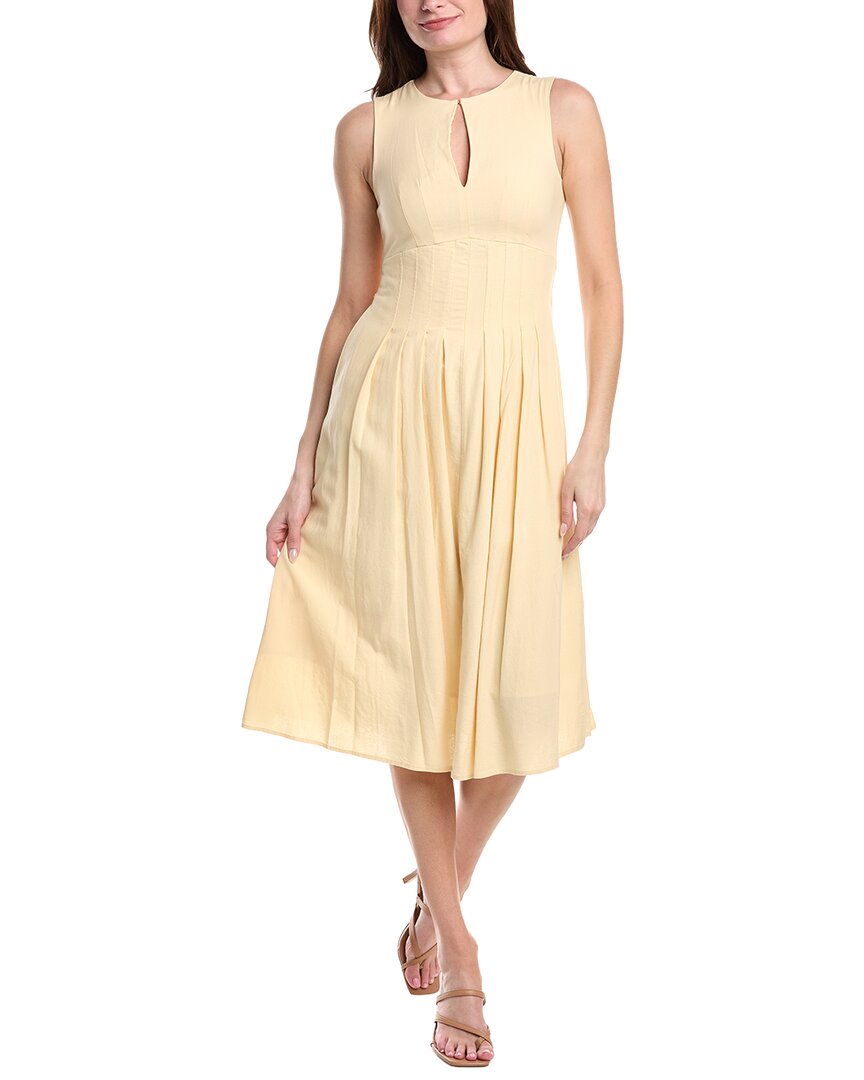 Sam Edelman Solid Midi Dress In Neutral