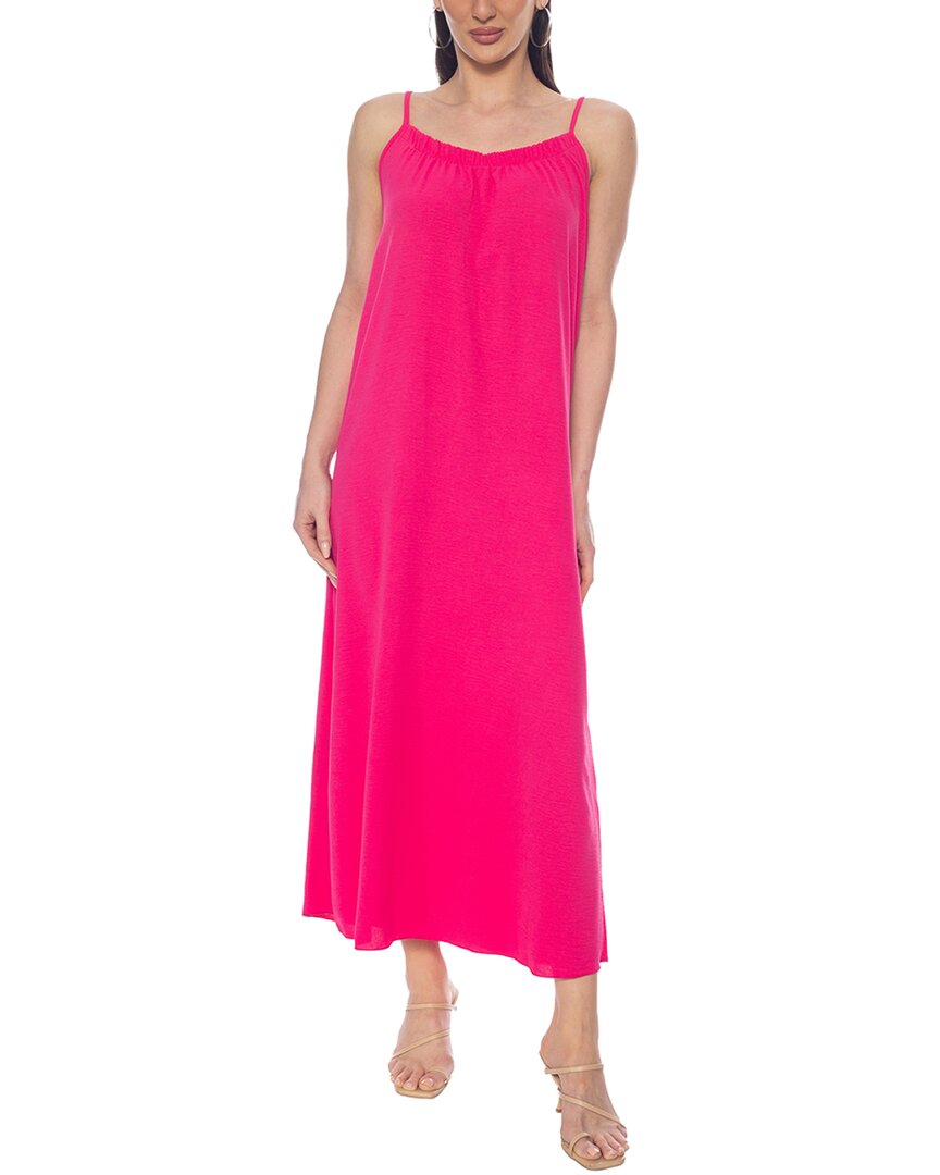 Tash + Sophie Heavy Airflow Maxi Dress In Pink