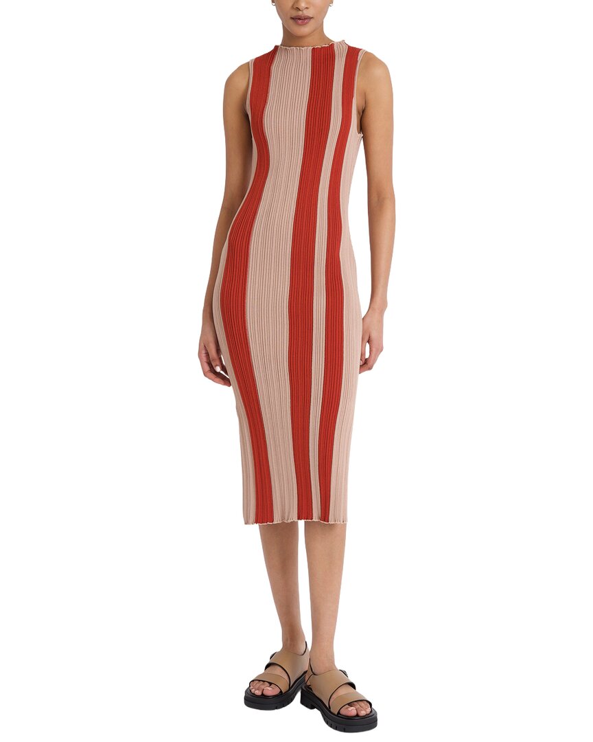 Luxely Midi Sweater Dress In Multi