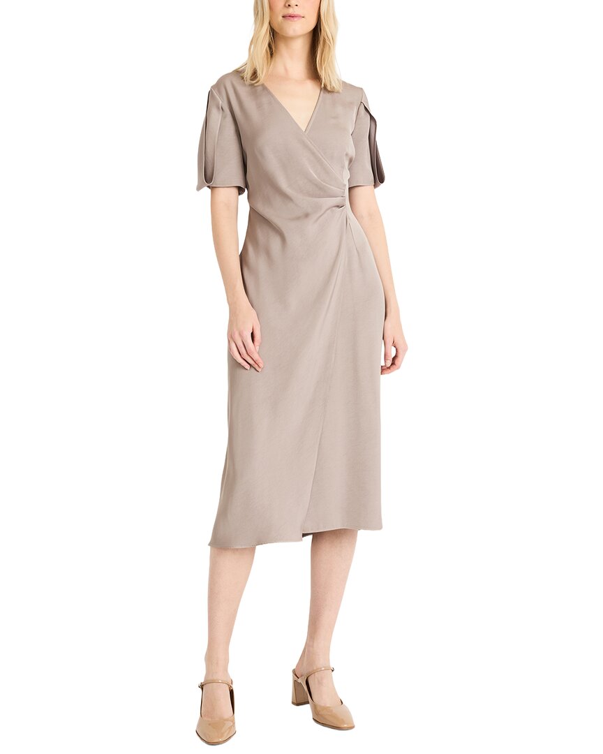 Luxely Midi Dress In Gray
