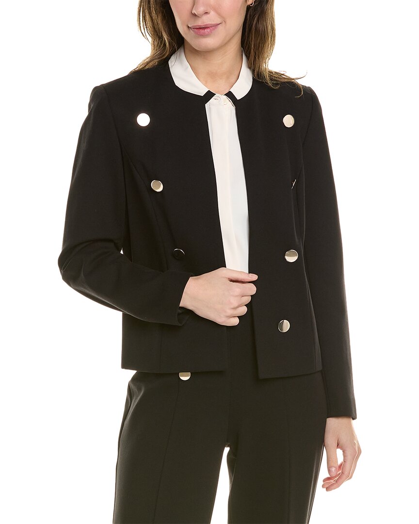 Shop Anne Klein Military Jacket In Black