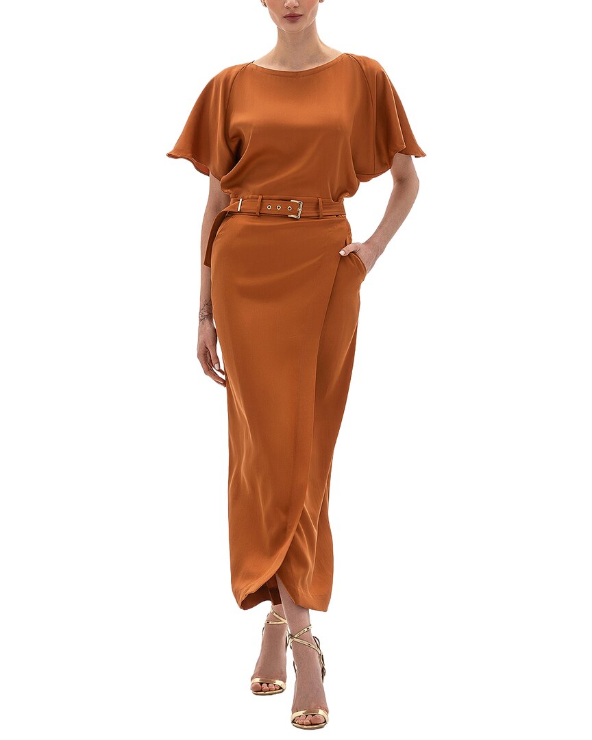 Bgl Midi Dress In Orange