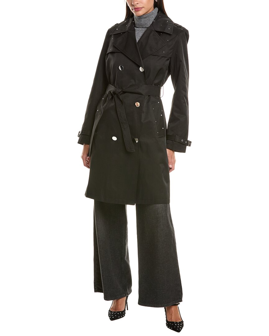 Cece Studs Trench Coat In Brown