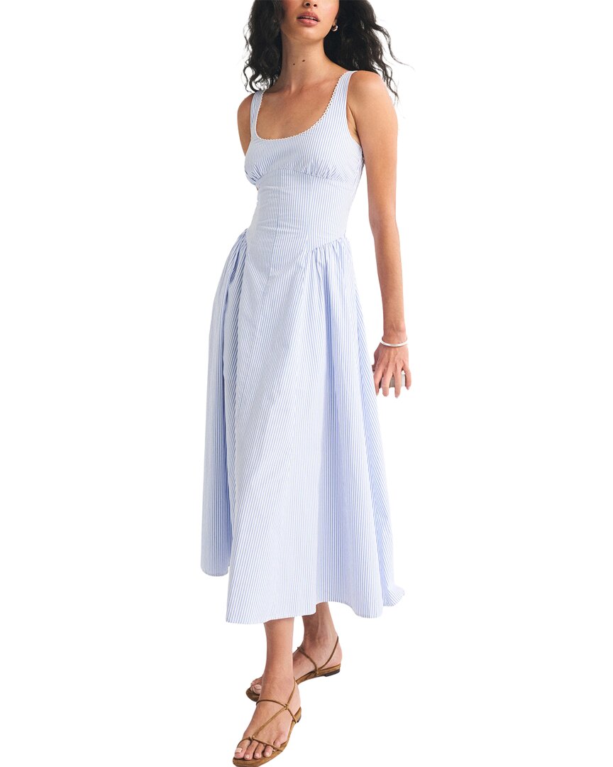 Oloey Midi Dress In Blue