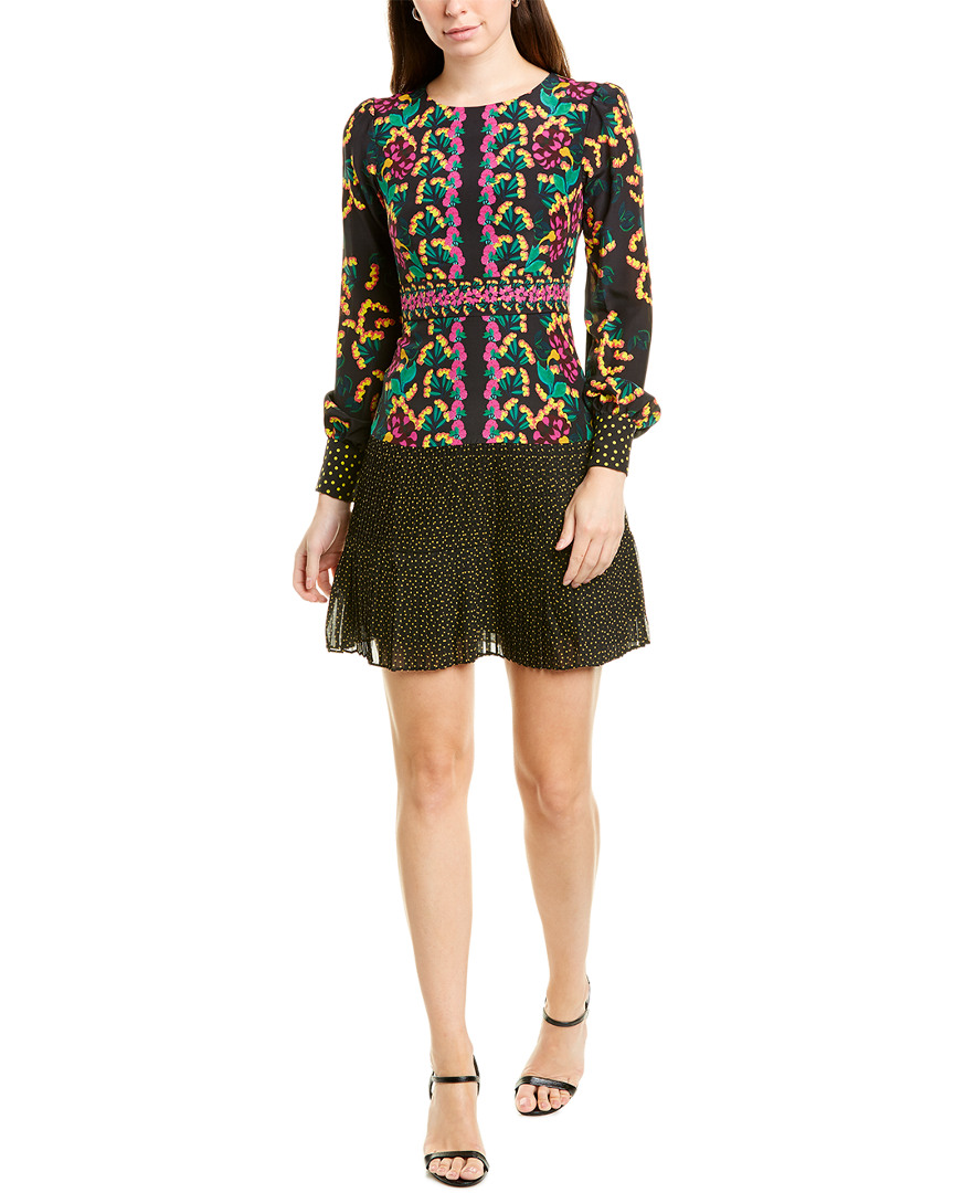 Image of Saloni Vera Silk Mini Dress