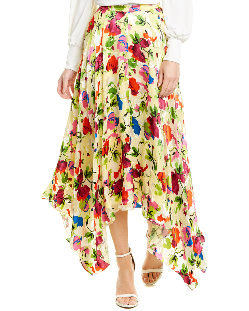 Image of Saloni Freja Silk Maxi Skirt