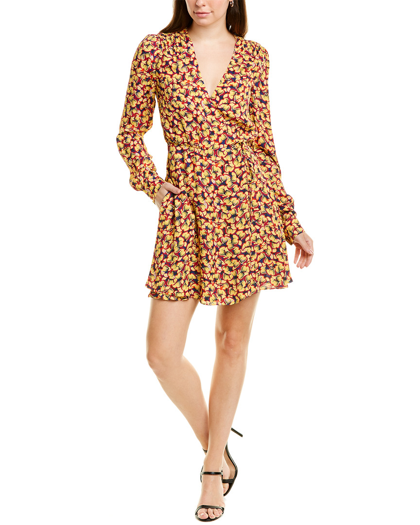 Image of Saloni Lea Silk Wrap Dress