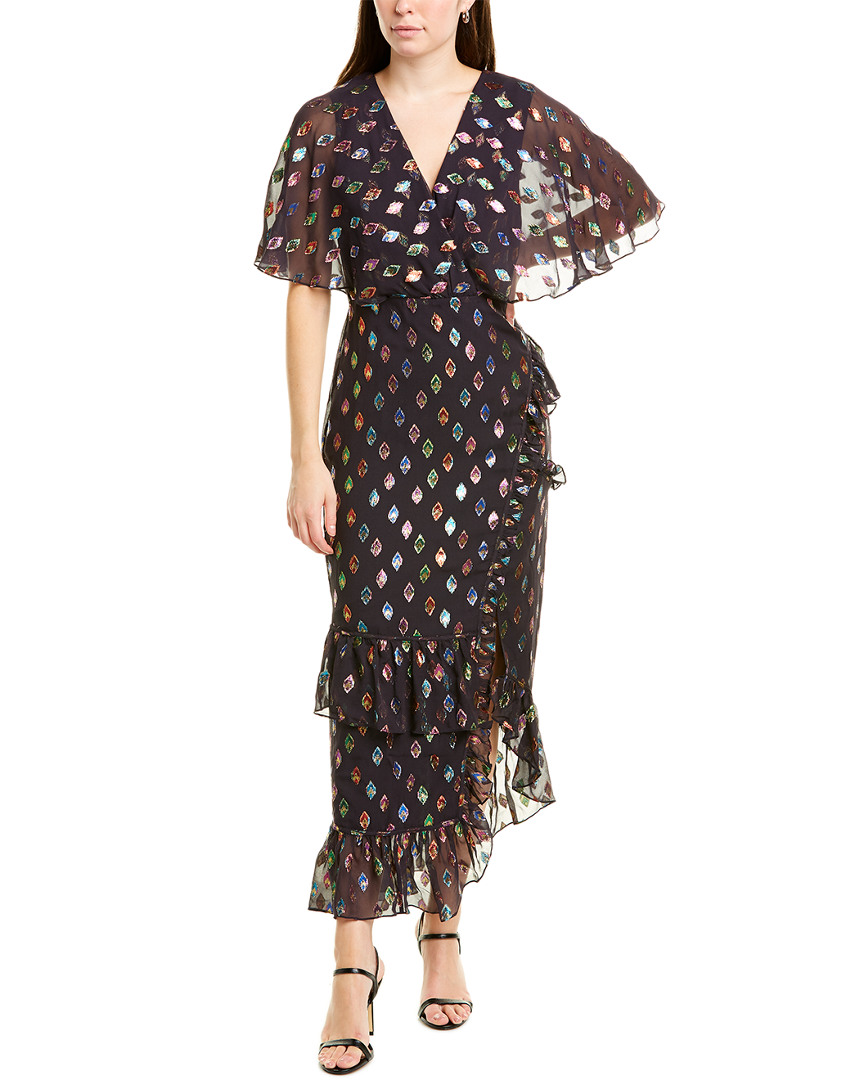 Image of SALONI Rose Silk-Blend Maxi Dress