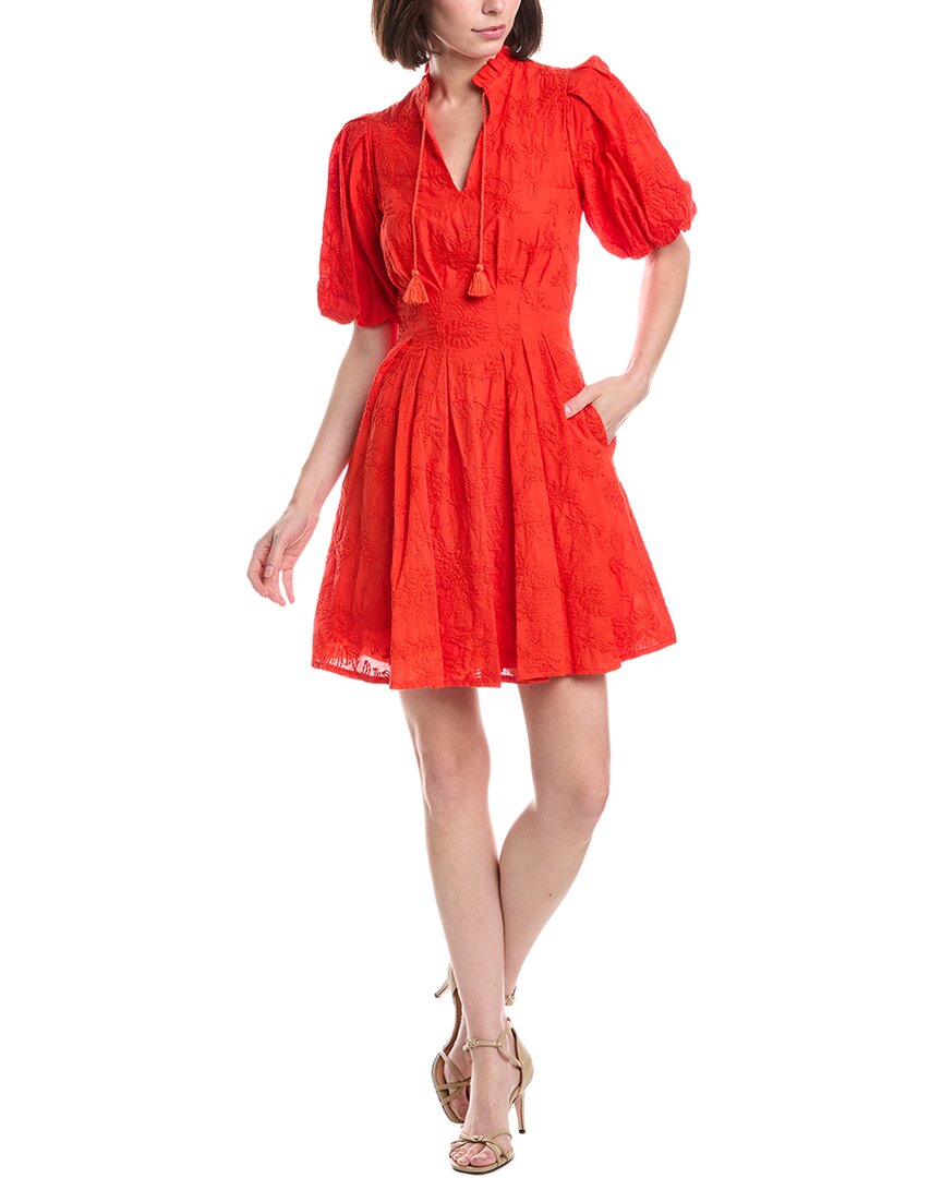 Eliza J Short Sleeve Mini Dress In Red