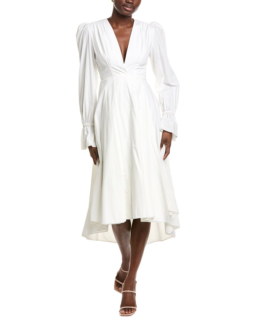 Azeeza Willow Midi Dress In White
