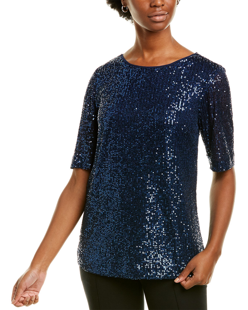 Image of Tahari ASL Sequin Top
