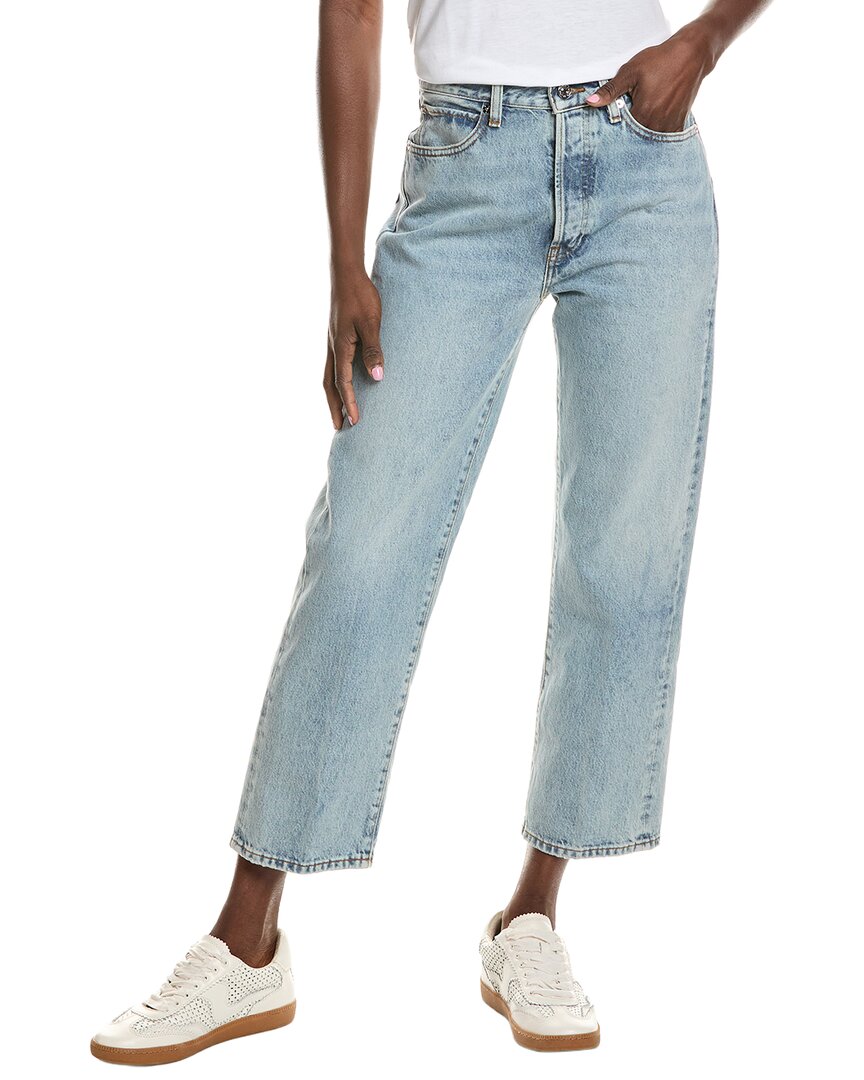 Frame The Vertical Scheme Crop Jean In Blue