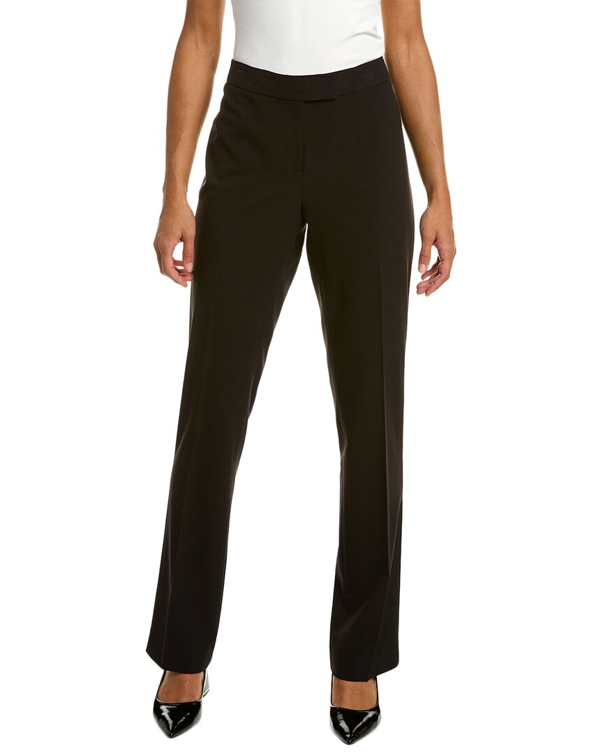 Shop Anne Klein Bi-stretch Flare Leg Pant In Black