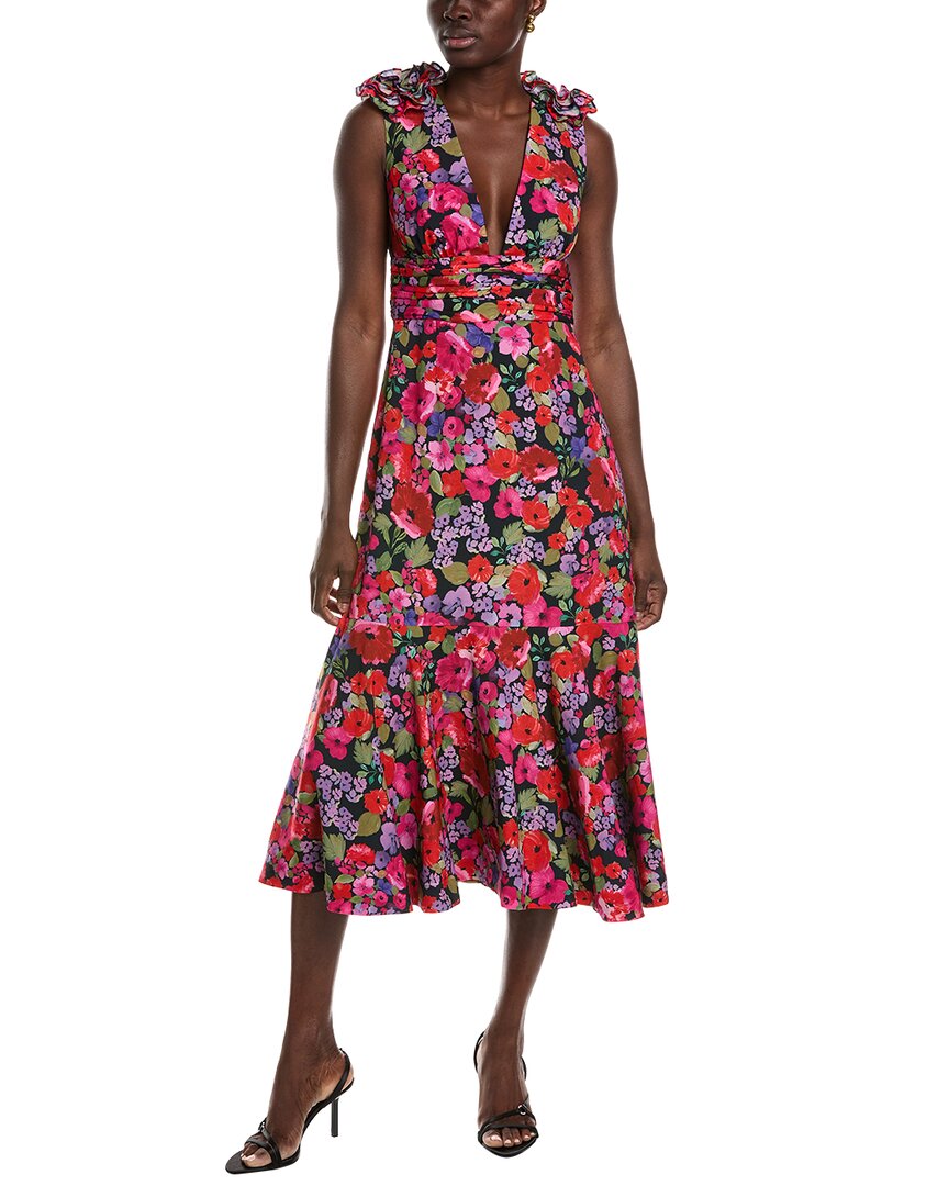 Amur Sorena Deep-v Maxi Dress In Black