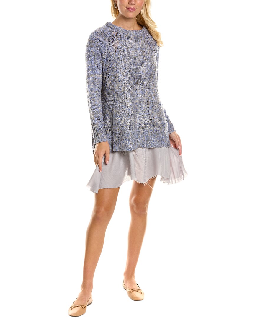 Mirabel Twofer Sweaterdress In Blue