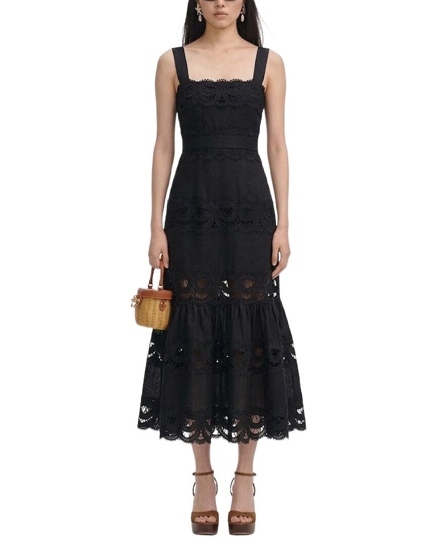 Amanda Royal Midi Dress In Brown