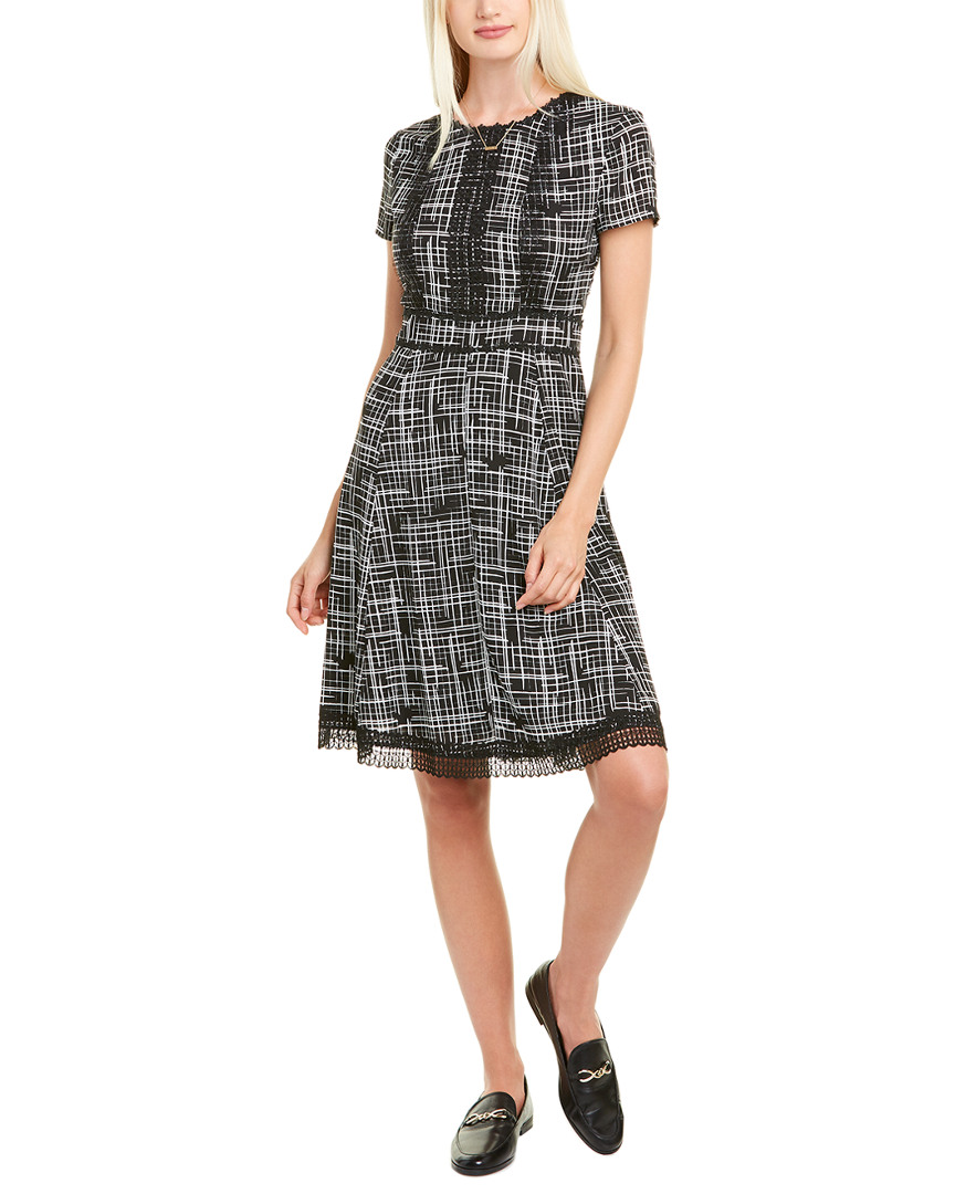 Image of KARL LAGERFELD Lace-Trim A-Line Dress