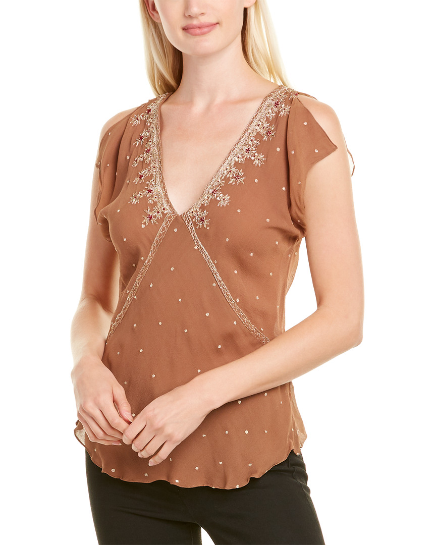 Image of issue New York Embroidered Silk Top