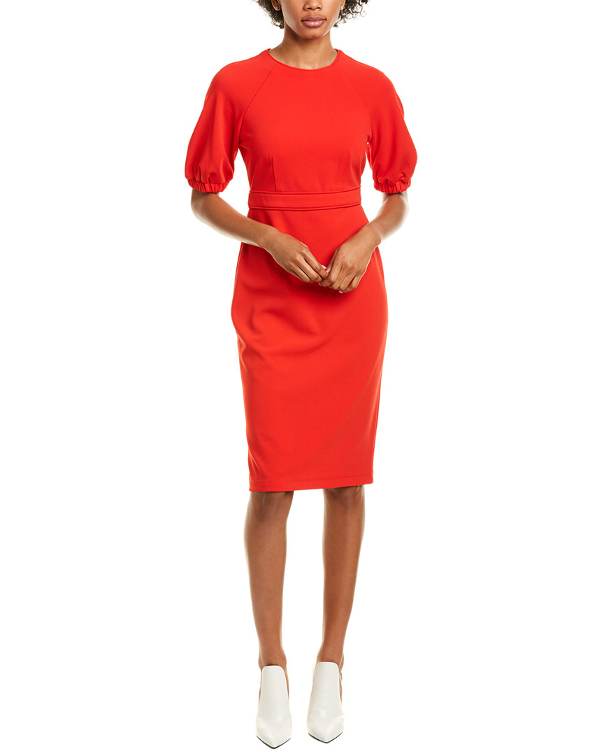 Image of Maggy London Puff Sleeve Midi Dress
