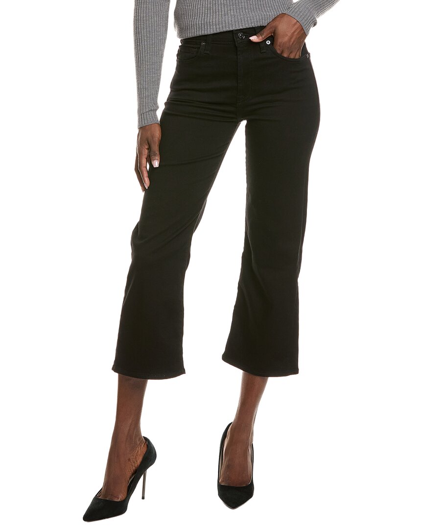 7 For All Mankind Alexa Indio Cropped Trouser Jean In Black