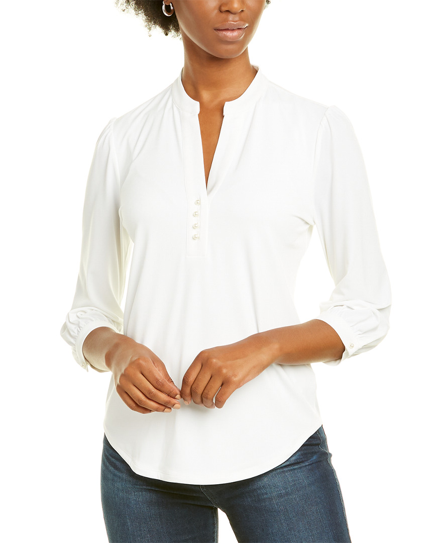 Image of KARL LAGERFELD Shirred Back Blouse