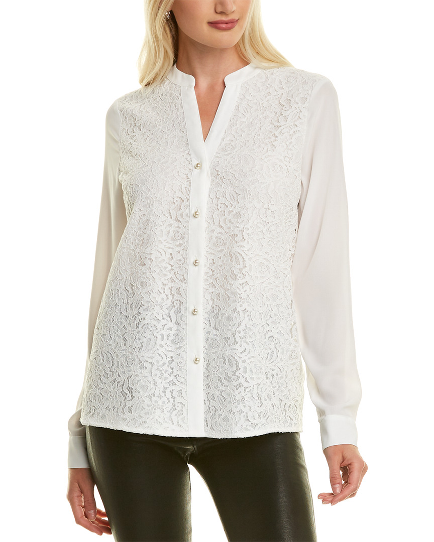 Image of KARL LAGERFELD Mixed Media Top