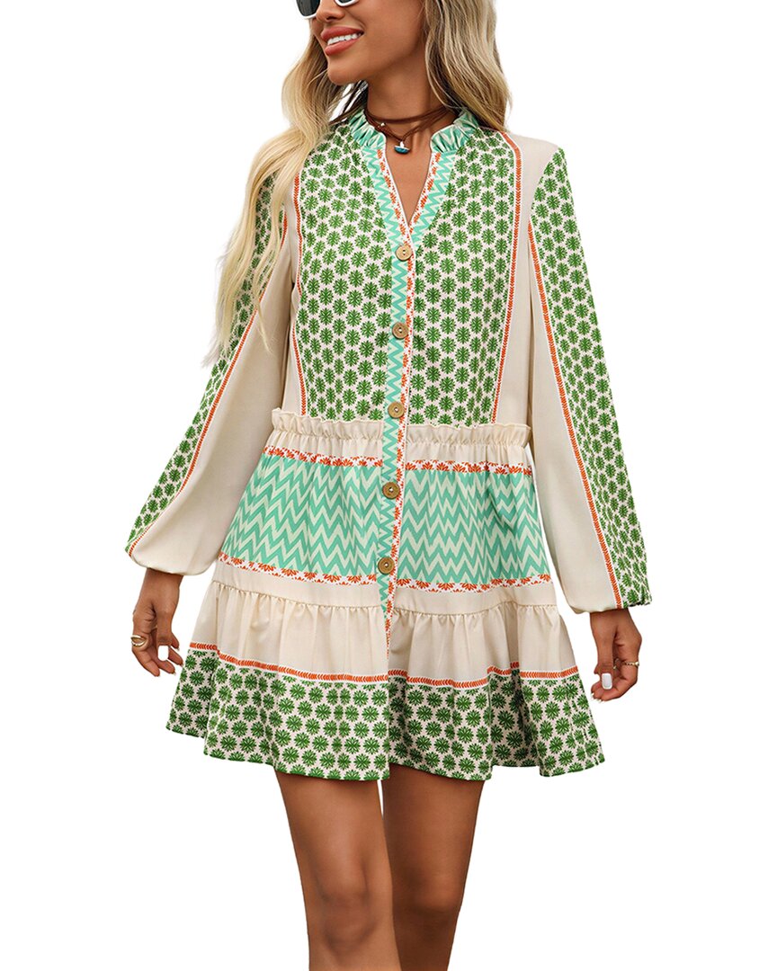 Leon Gori Mini Dress In Green