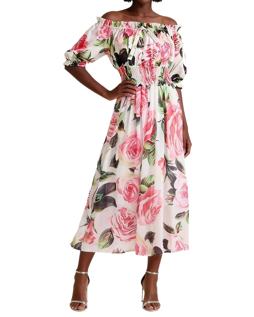 Linda Charm Midi Dress In Pink