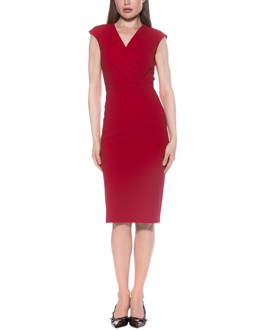 Alexia Admor Essence Cap Sleeve Midi Sheath Dress In Red