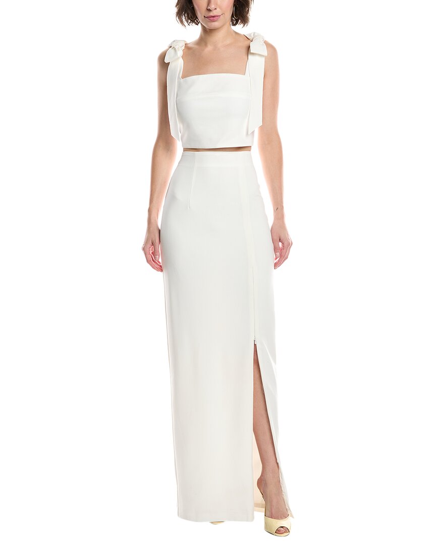 Black Halo Clayton 2pc Gown In White