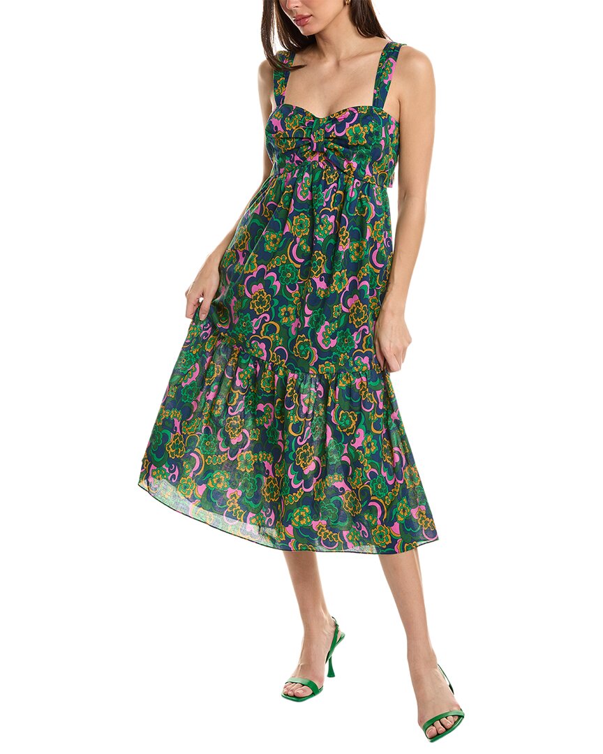 Shop Flora Bea Nyc Zander Maxi Dress In Green