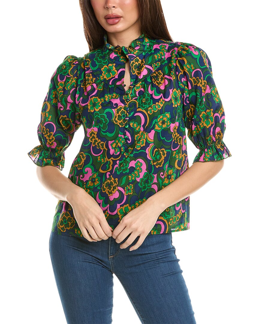 Flora Bea Nyc Edith Top In Blue