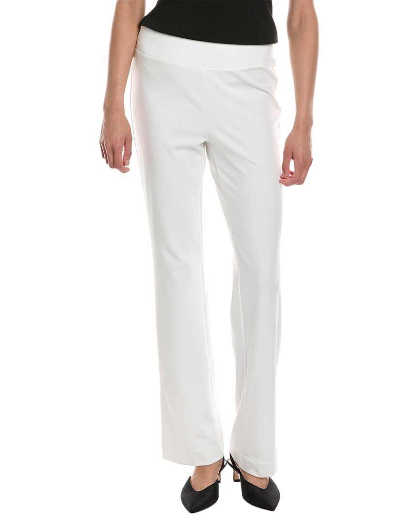 Shop Anne Klein High-rise Pull-on Bootleg Pant In White