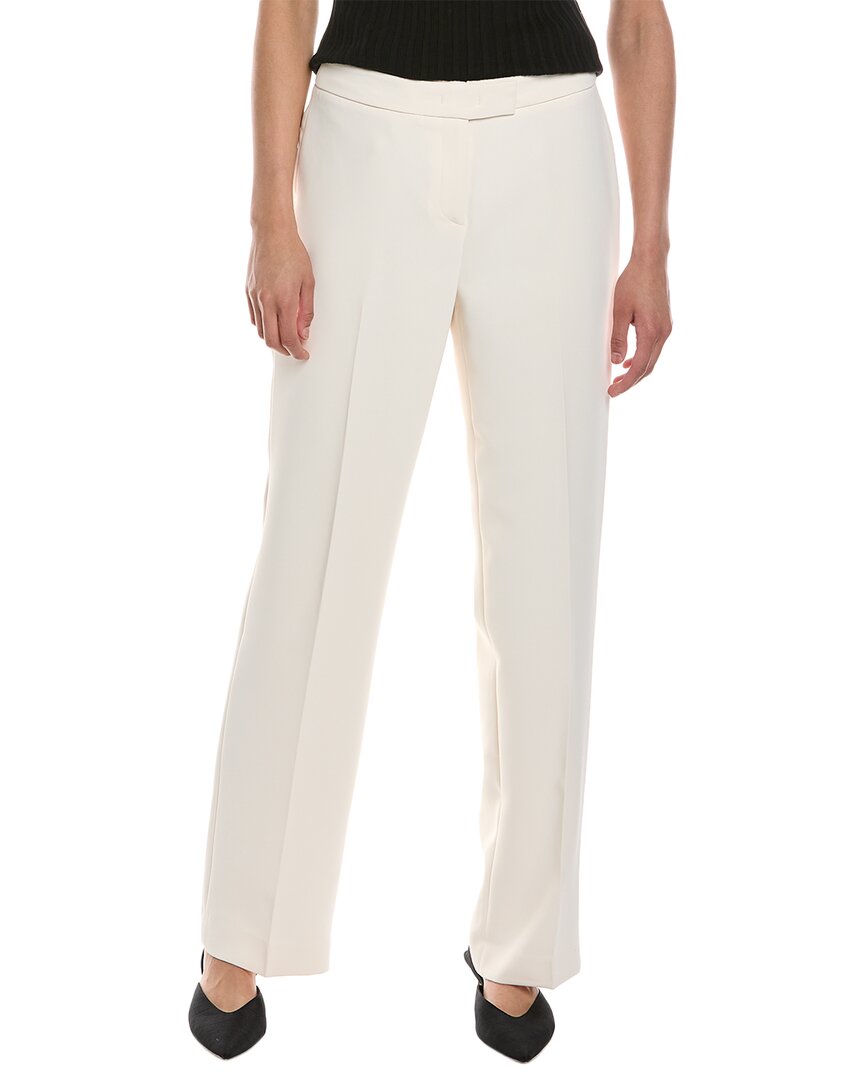 Shop Anne Klein Fly Front Extend Tab Trouser In White