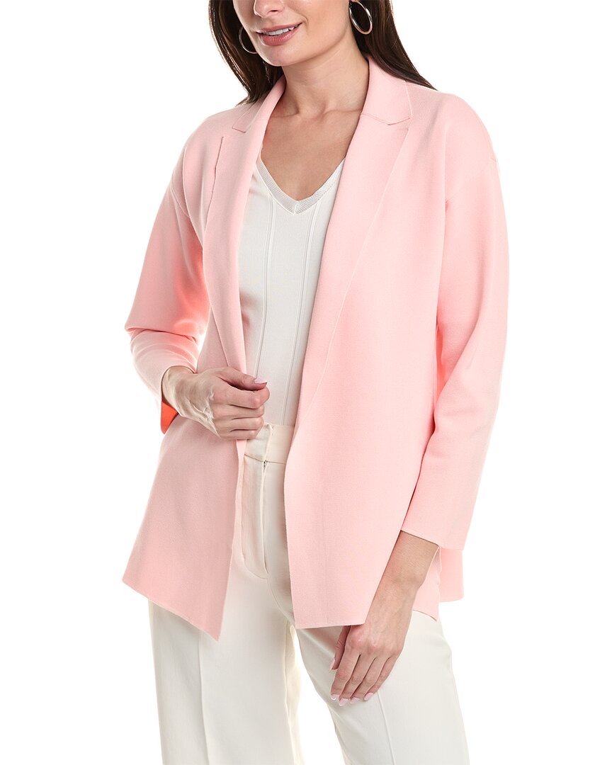 Shop Anne Klein Short Collared Jacket In Pink