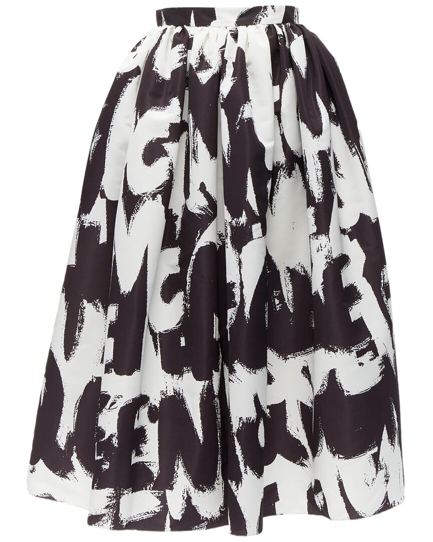 Alexander Mcqueen Graffiti Logo Skirt (authentic Pre-loved) In Brown