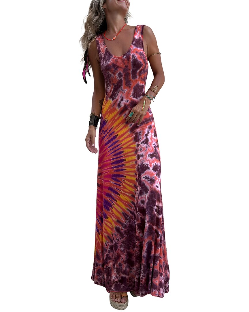 Oloey Maxi Dress In Bordo