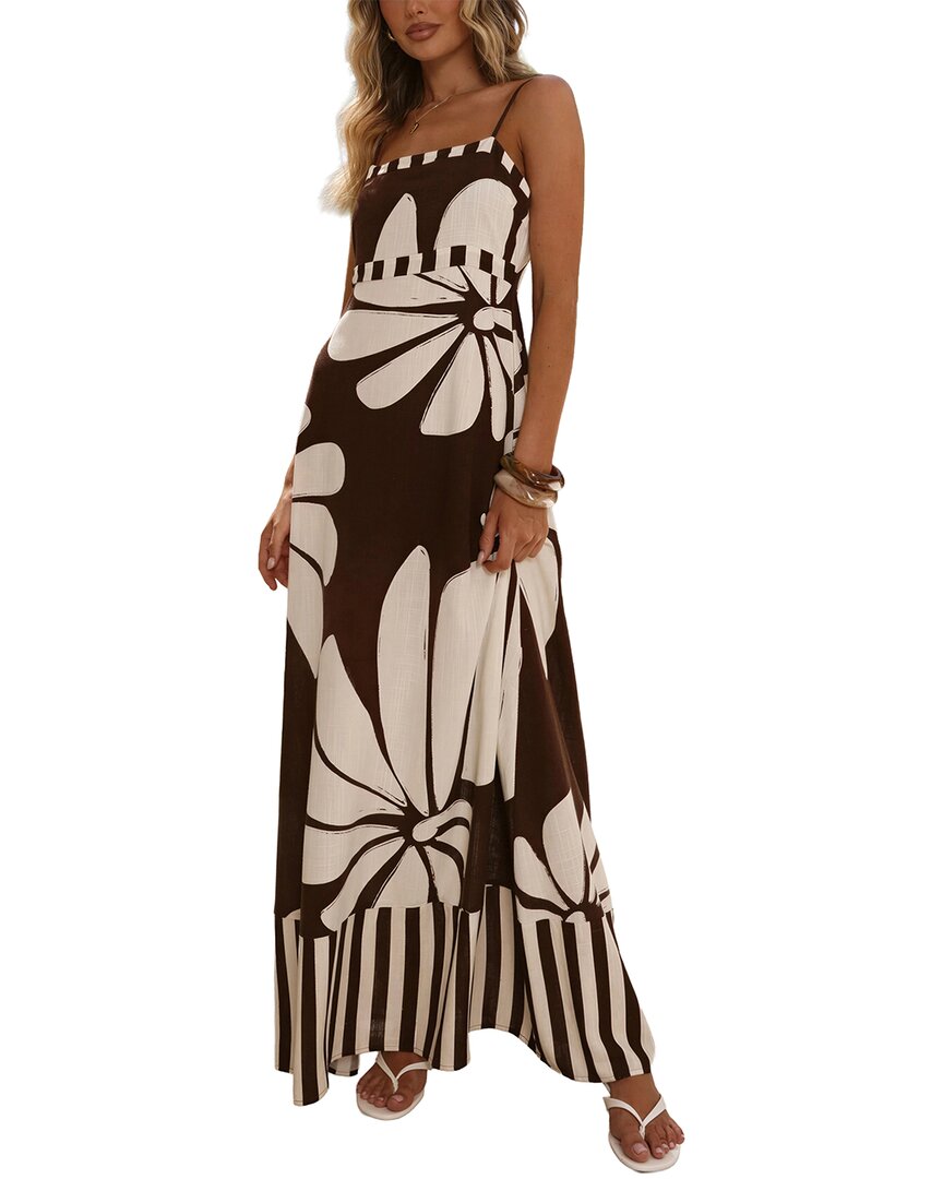 Oloey Maxi Dress In Multicolor