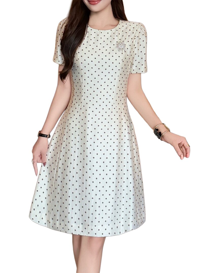 Burryco A-line Dress In White