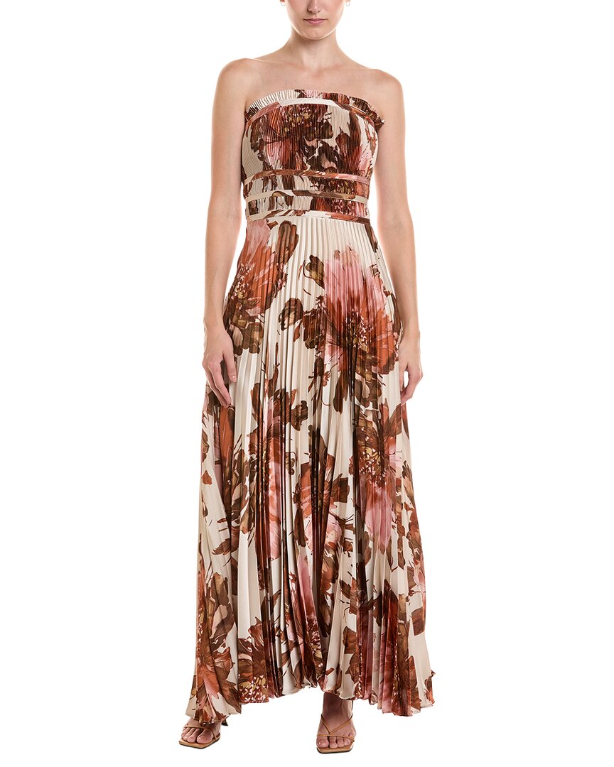 Taylor Sleeveless Midi Dress In Bone Amber