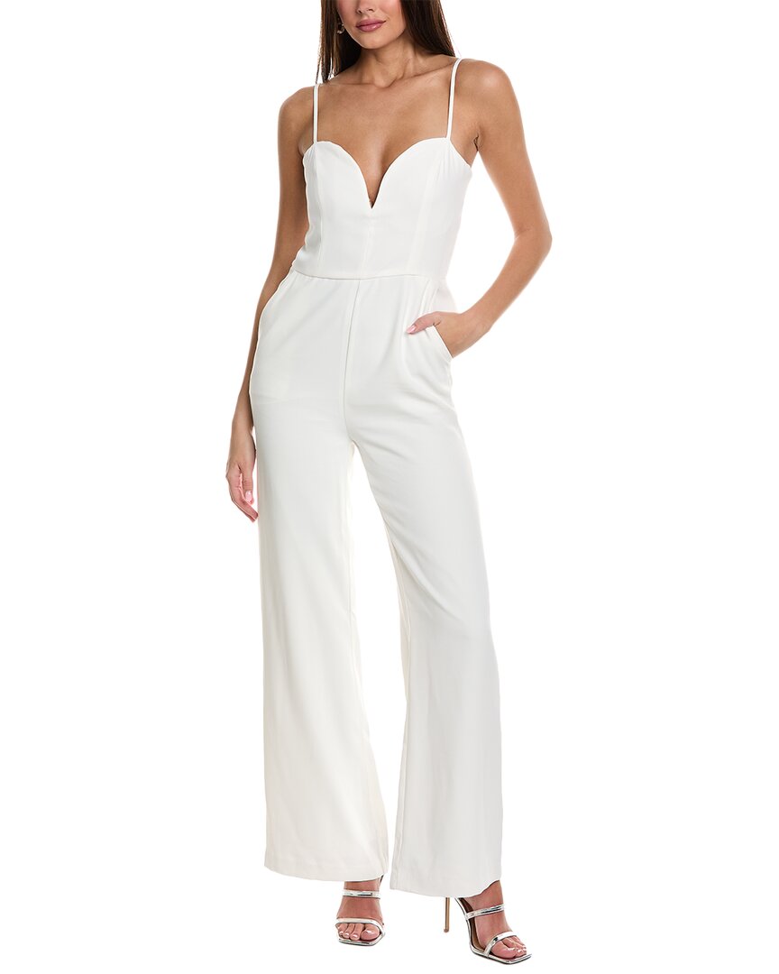 Shop Bcbg New York V-neck Jumpsuit In White