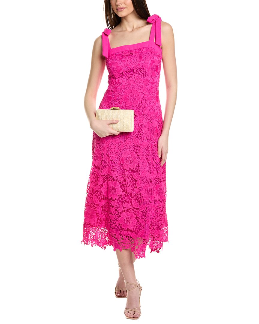 Shop Julia Jordan Lace Midi Dress In Pink