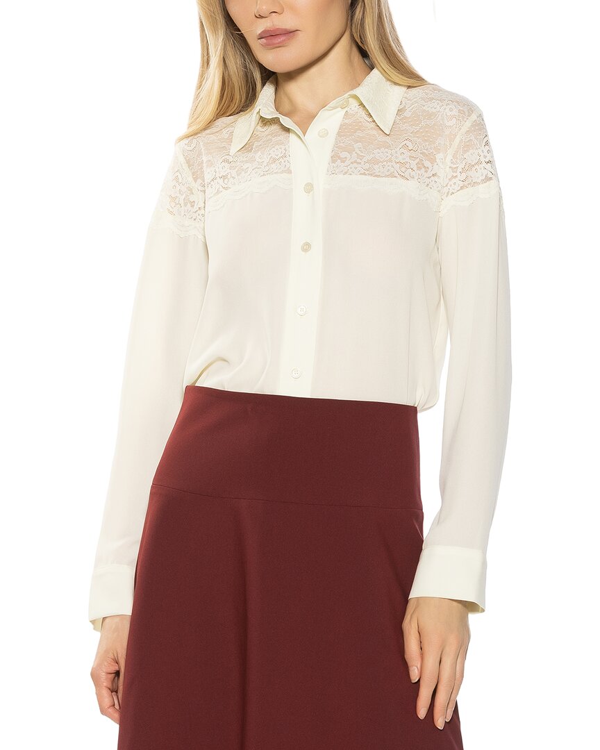Alexia Admor Cleo Top In 110-ivory