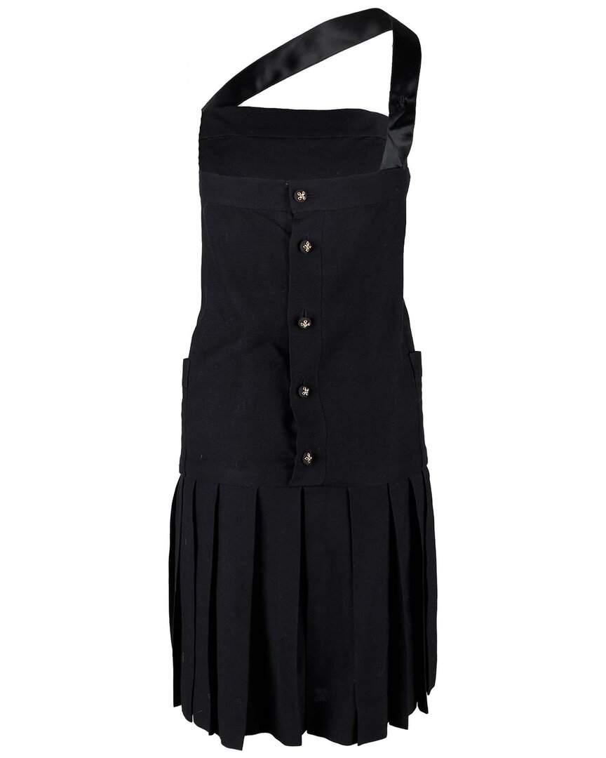 Chanel Pleated Dress In Black