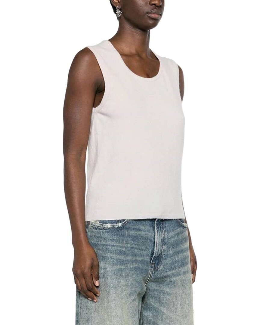 Chanel 2003 Cashmere Sleeveless Top In White