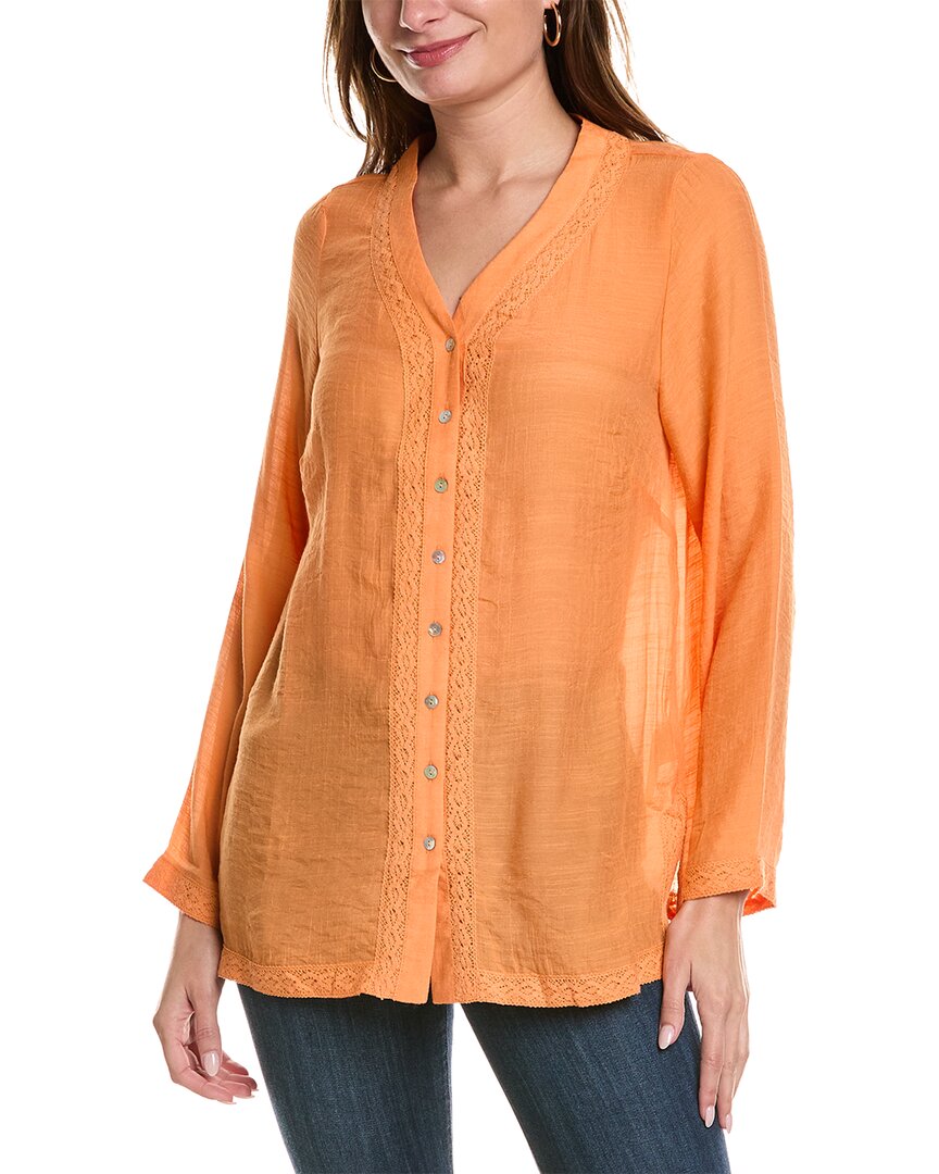 Nanette Lepore Nanette  Tunic Shirt In Orange
