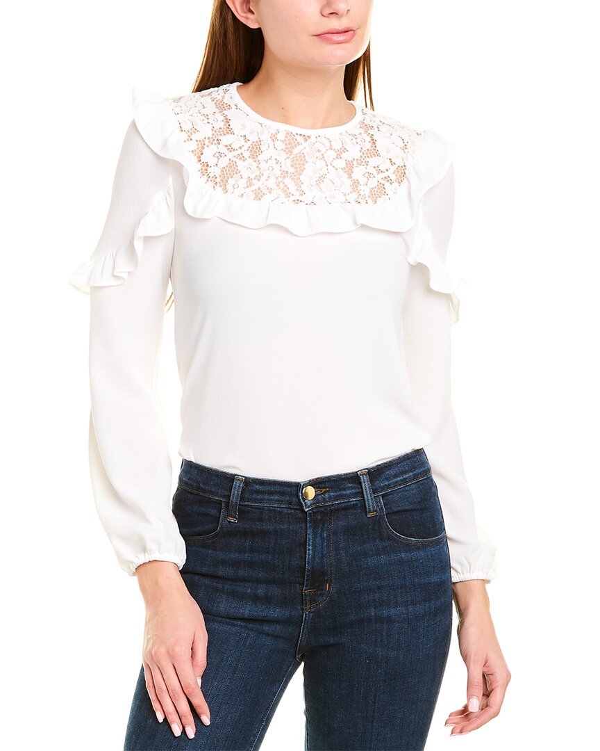 Image of WAYF Lace Yoke Blouse