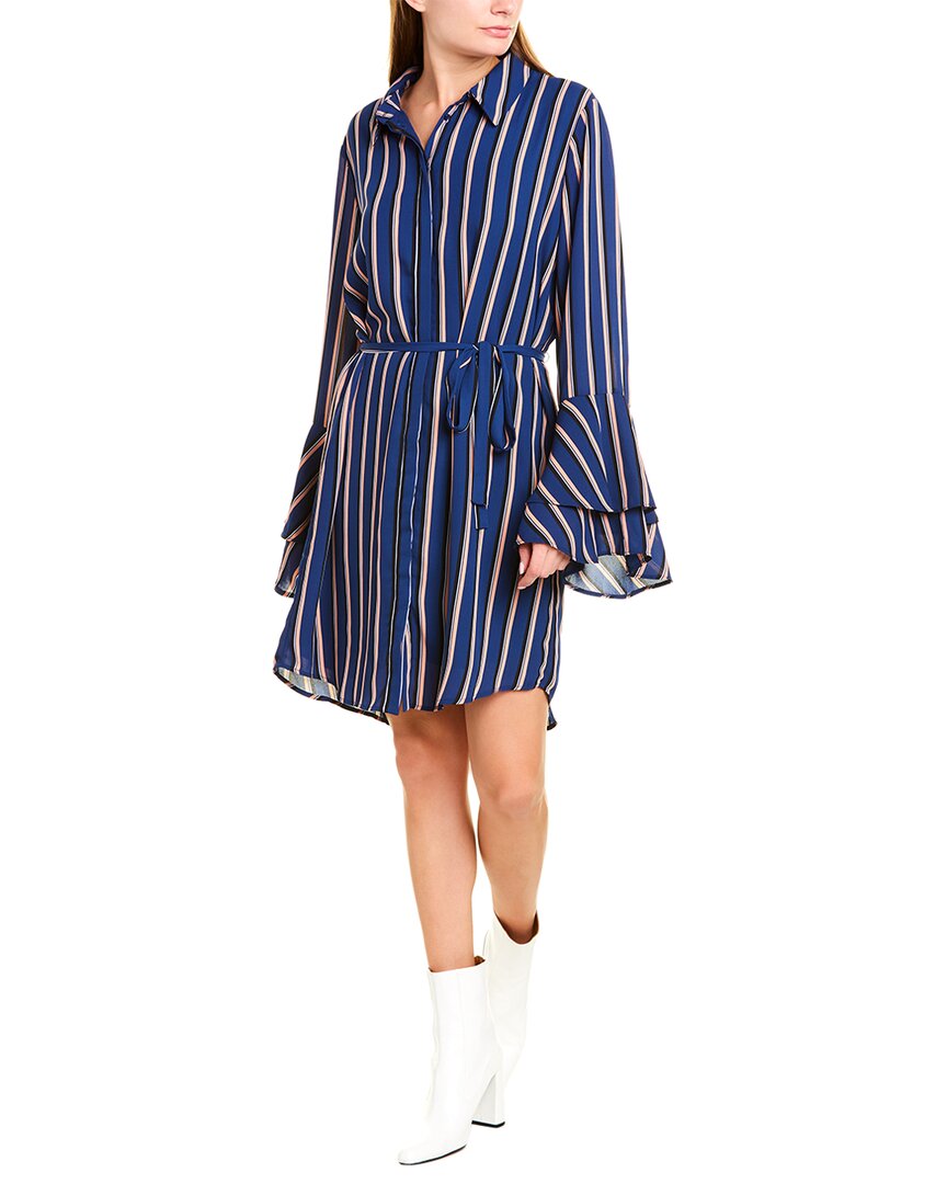 Image of WAYF Tiered Bell-Sleeve Shirtdress