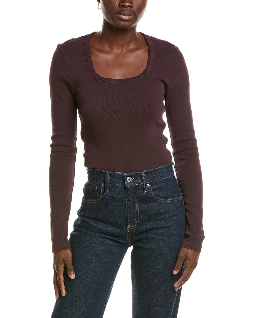 Amo Denim Amo Angelina T-shirt In Burgundy