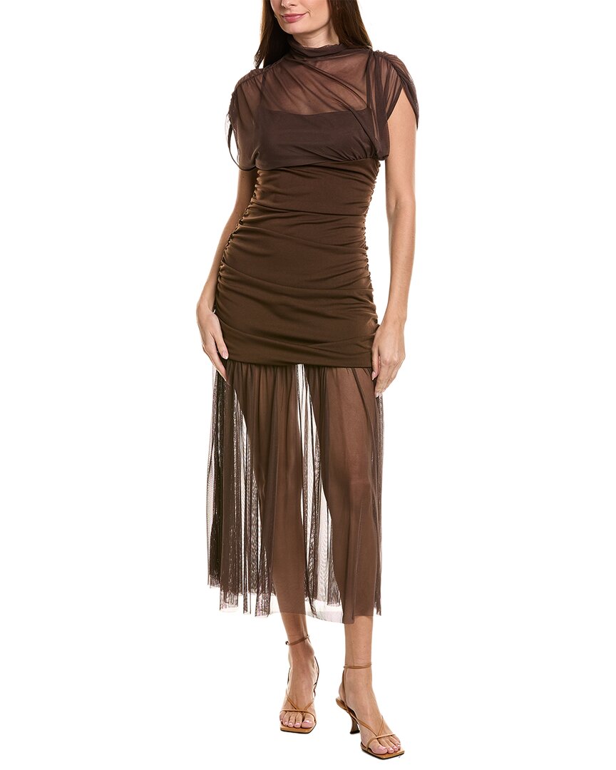 Ipponelli Midi Dress In Brown